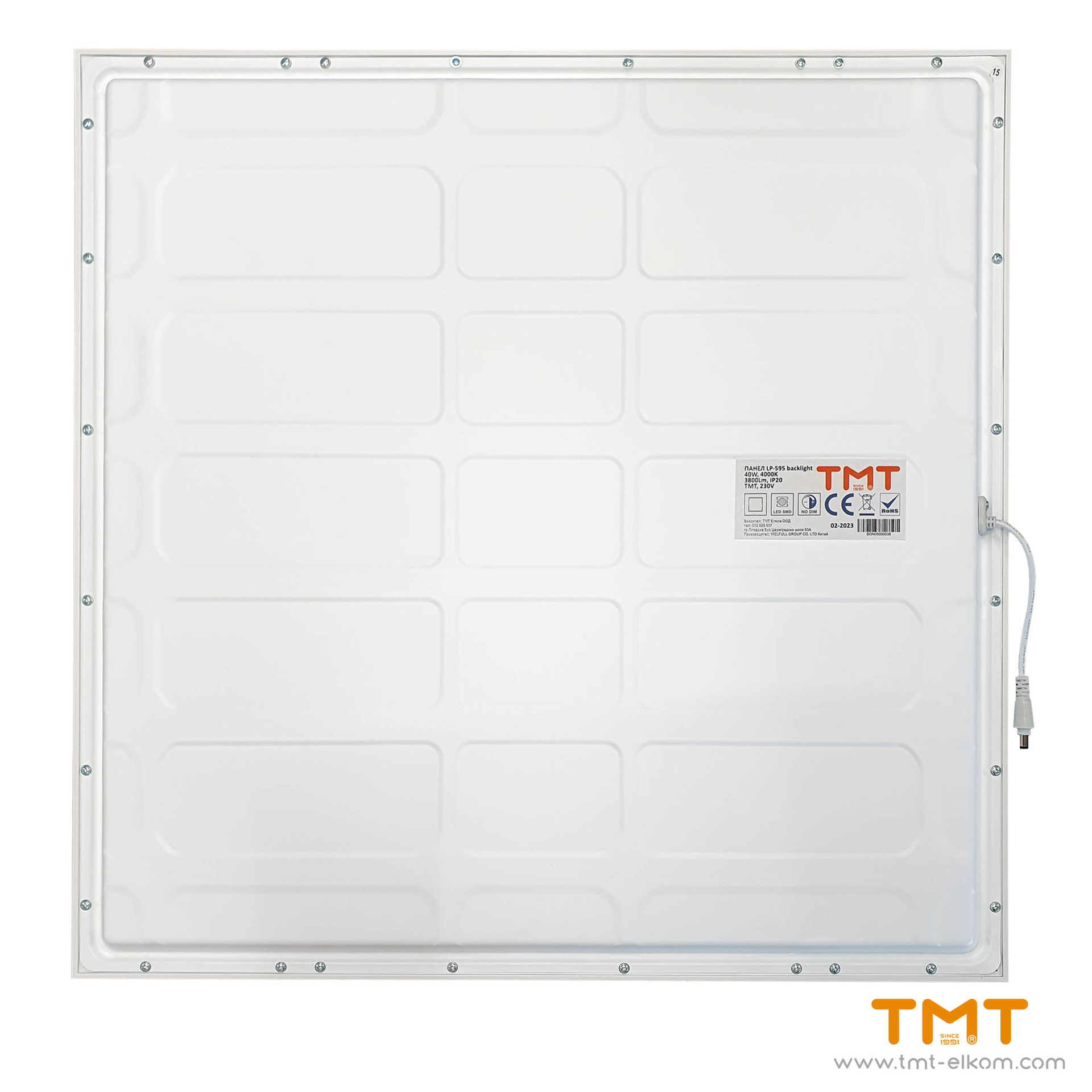 ТМТ ЕЛКОМ | ПАНЕЛ LED 40W,4000K,3800Lm,595х595,ТМТ,