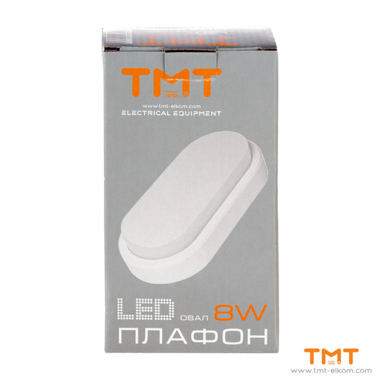 Снимка на ПЛАФОНИЕРА LED 8W,4000K,560Lm,IP54,ТМТ,ОВАЛ,230V