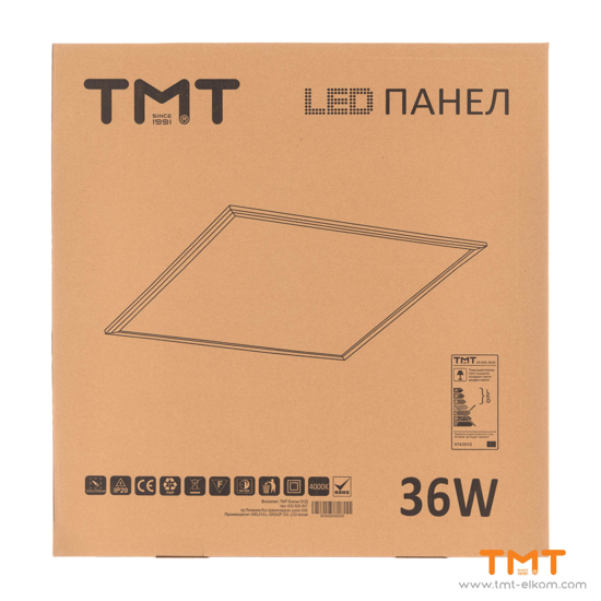 Снимка на ПАНЕЛ LED 36W,4000K,3000Lm,595х595,ТМТ,LP-595-36W