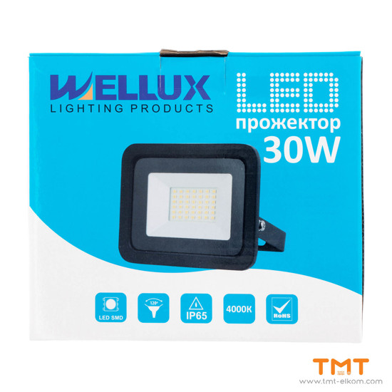 Снимка на ПРОЖЕКТОР LED 30W,4000K,2200Lm,WELLUX,