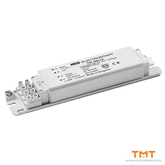 Снимка на ТРАНСФОРМАТОР ХАЛ.105W TP105 220V/12V МЕТАЛЕН