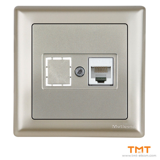 Снимка на РОЗЕТКА КОМПЮТЪР ТИТАН CAT 5/6,RJ45 438686  