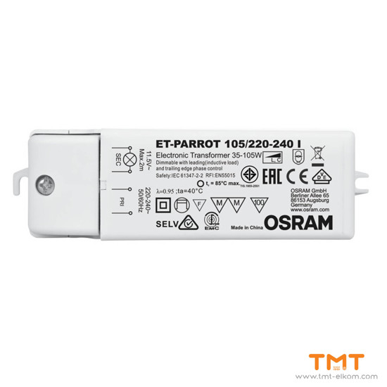 Снимка на ТРАНСФОРМАТОР ХАЛ.PARROT 105W 220/12V AC