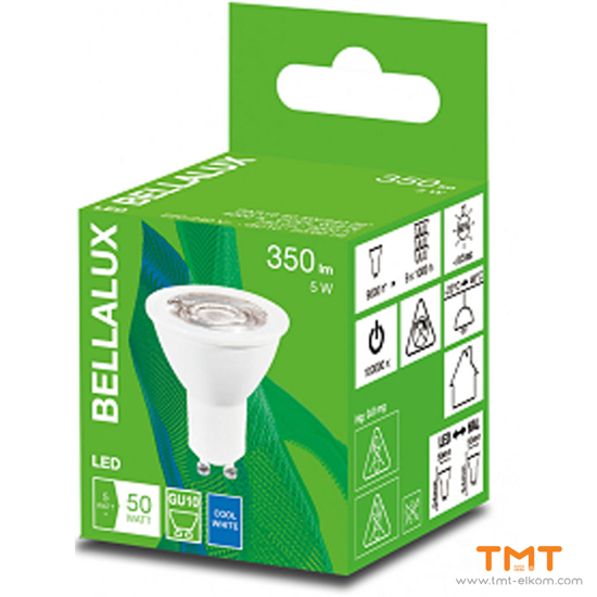 Снимка на ЛАМПА LED BELLALUX 5W/840 GU10,4000K,350lm,36°