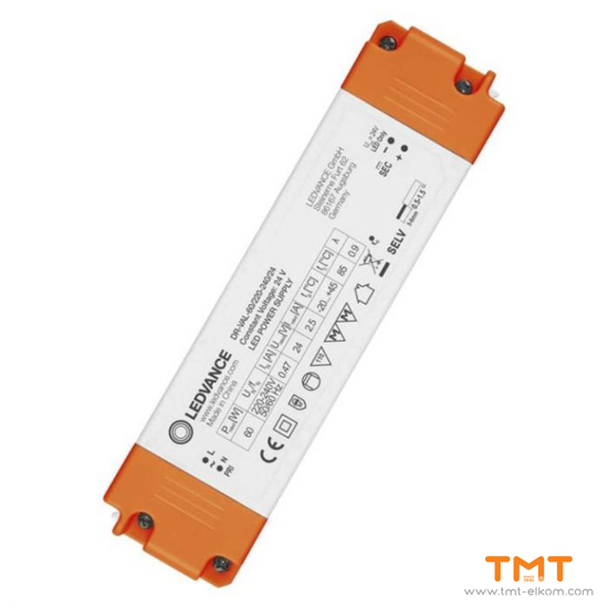 Снимка на ТРАНСФ.ЗА LED ЛЕНТА DR V-60W/230V/24V IP20 