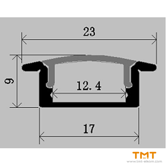 Снимка на ПРОФИЛ ЛЕНТА LED ТМТ MC-A56,3000х23х9mm,С.М.