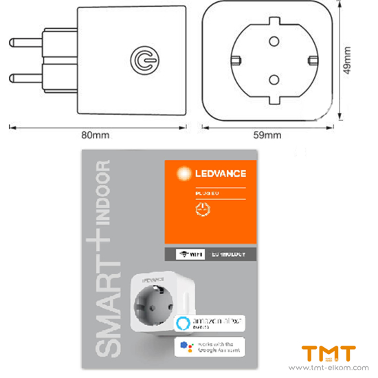 Снимка на КОНТАКТ SMART WIFI ШУКО БЯЛ 10A,230V,2300W IP20