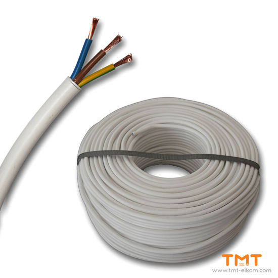 Picture of CABLE H05VV-F 3Х6 DRUM WHITE 300/500V