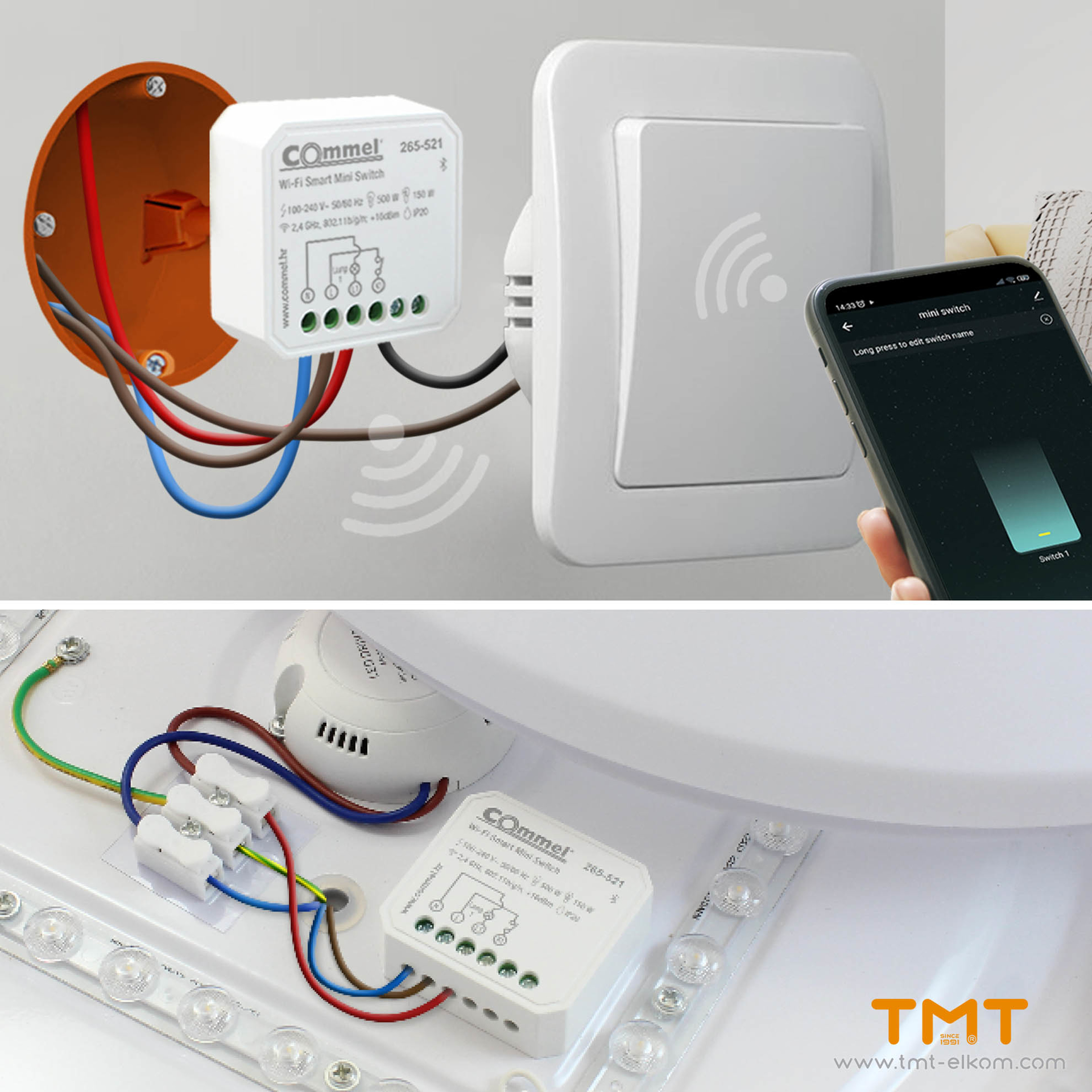 ТМТ ЕЛКОМ | КЛЮЧ SMART WIFI 100-240V,265-522,45x44x16mm