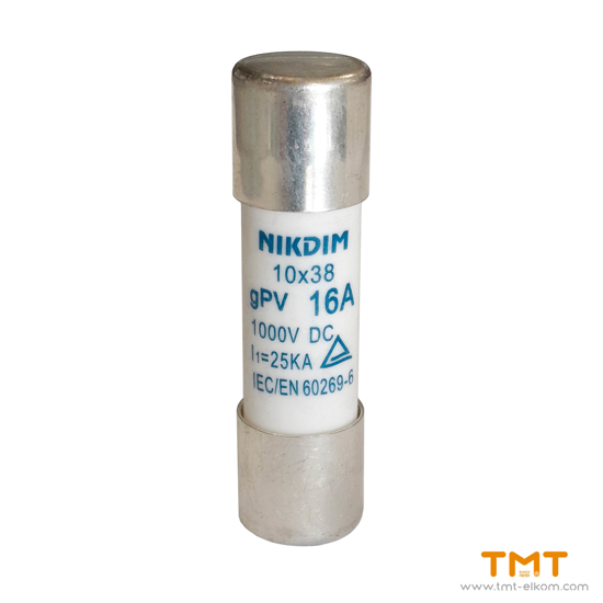 Picture of Cylindrical fuse 10x38 16A 1000VDC