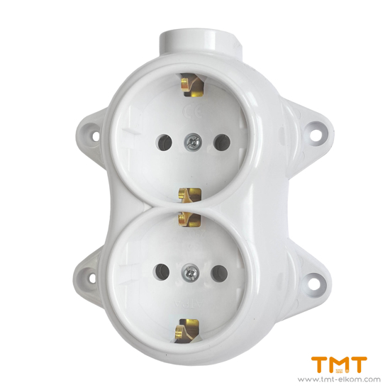 Picture of DOUBLE SOCKET OUTLET EARTHED ATRA 5222