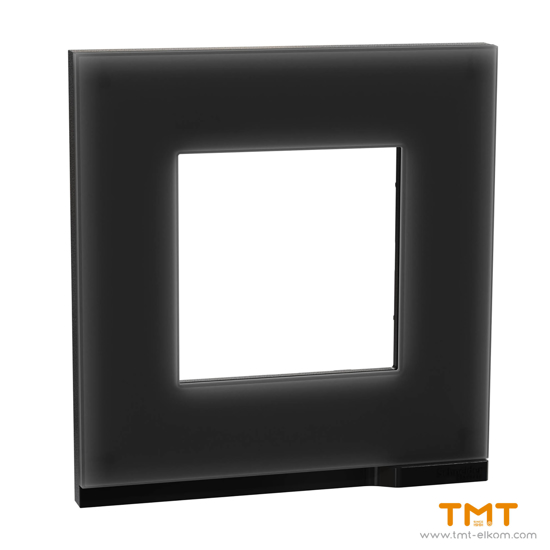 Picture of 1gang Unica Pure fr. Frosted Glass Black
