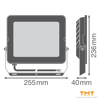 Снимка на ПРОЖЕКТОР LED FL COMP V 90W 4000K,9000lm,ЧЕРЕН
