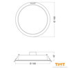 Снимка на ЛУНА LED DL DN165 13W 3000K,1300lm,IP44,703049