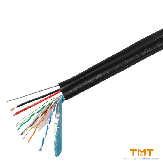 Снимка на КАБЕЛ FTP CAT5E CU 4Х2Х0.5 24AWG LAN, ТМТ С НОСЕЩО