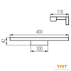 Снимка на СПОТ LED 8W,4000K,650Lm,IP44,26680,ASTEN,400mm