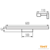 Снимка на СПОТ LED 12W,4000K,850Lm,IP44,26684,ASTEN,600mm