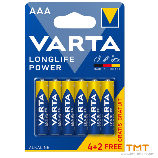 Снимка на БАТЕРИЯ VARTA LR03 AAA LONGLIFE POWER,4+2бр.