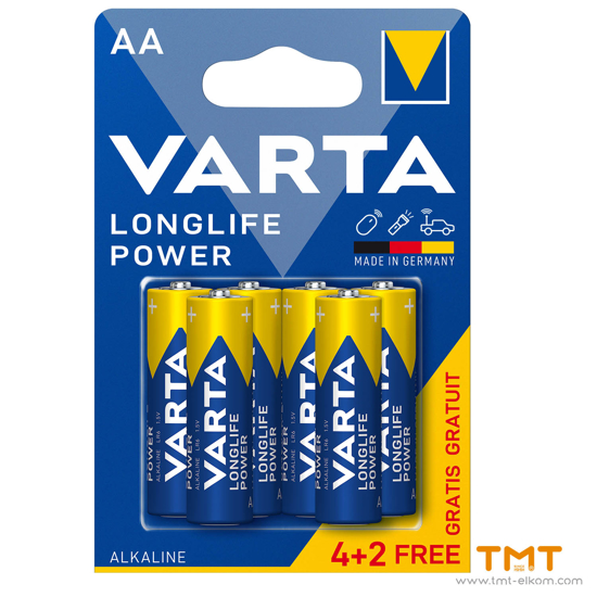 Снимка на БАТЕРИЯ VARTA LR6 AA LONGLIFE POWER,4+2бр.