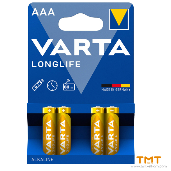 Снимка на БАТЕРИЯ VARTA LR03 AAA LONGLIFE АЛКАЛНИ