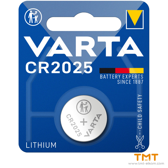 Снимка на БАТЕРИЯ VARTA CR2025 ELECTRONICS LITHIUM