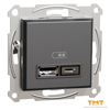 Снимка на USB ЗАРЯДНО УСТР.ДВОЕН АНТРАЦИТ A+C EPH2700371