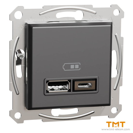 Снимка на USB ЗАРЯДНО УСТР.ДВОЕН АНТРАЦИТ A+C EPH2700371