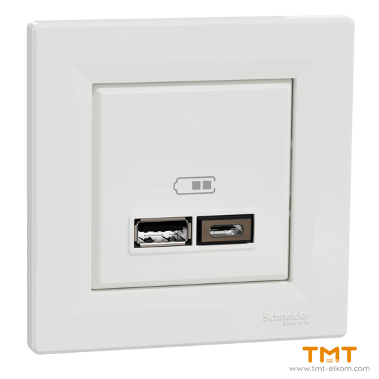 Снимка на USB ЗАРЯДНО УСТР.ДВОЕН  A+C БЯЛ EPH2700321