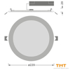 Снимка на ЛУНА LED SLIM RD220 E 30W 4000K,3150lm,Ф220mm,