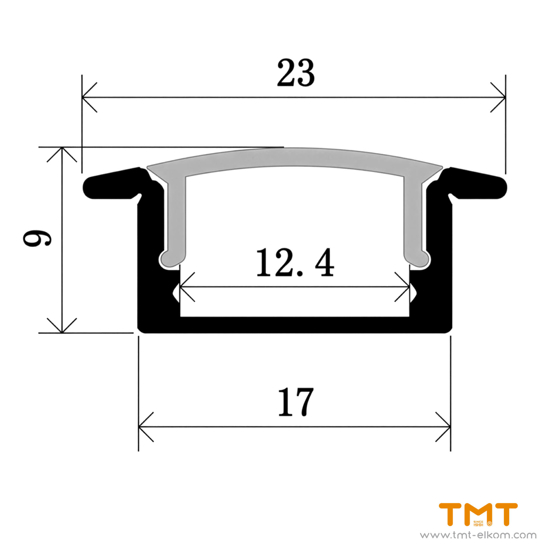 Снимка на ПРОФИЛ ЛЕНТА LED ТМТ MC-A56,3000х23х9mm,С.М.
