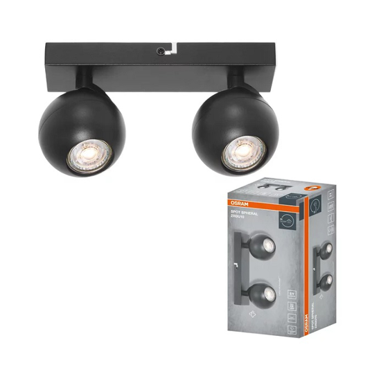 Снимка на СПОТ 2хGU10,DECOR SPHERAL,ЧЕРЕН,588426,ОСРАМ