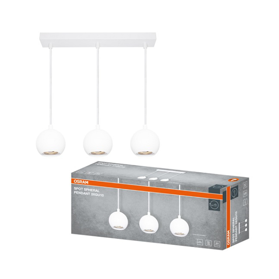 Снимка на ПОЛИЛЕЙ DECOR SPHERAL,3хGU10,588723,БЯЛ,ОСРАМ