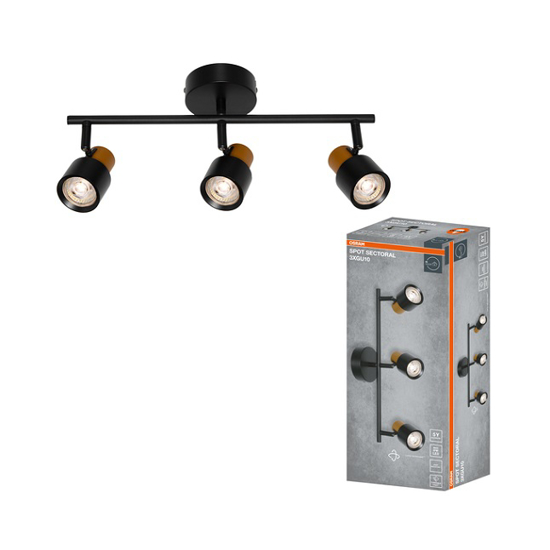 Снимка на СПОТ 3хGU10,DECOR SECTORAL,ЧЕРЕН/ЗЛАТО,588822