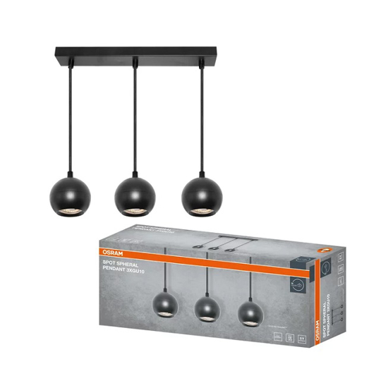Снимка на ПОЛИЛЕЙ DECOR SPHERAL,3хGU10,588549,ЧЕРЕН,ОСРАМ