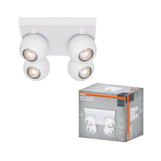 Снимка на СПОТ 4хGU10,PL DECOR SPHERAL,БЯЛ,588624,ОСРАМ