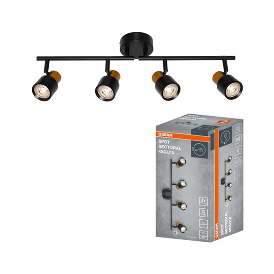 Снимка на СПОТ 4хGU10,DECOR SECTORAL,ЧЕРЕН/ЗЛАТО,588884